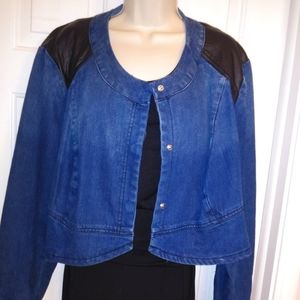 Jessica London peplum denim jacket